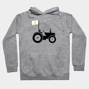 Support IOWA with this Tractor and Flag design Hoodie